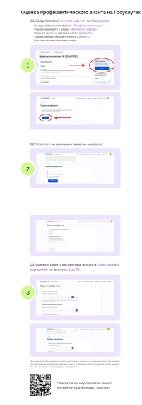 Опрос об оценке профилактического визита на Госуслугах.
